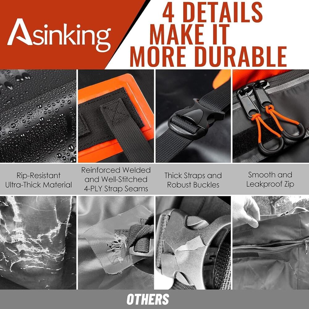 Car Rooftop Cargo Carrier Bag, 15 Cubic Feet Waterproof Heavy Duty 840D Car - Picture 5 of 5